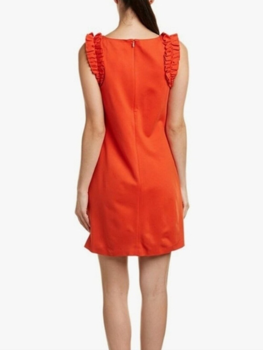 TRINA TURK Dress Sienna Tropical Ruffle Sleeveless Orange Size 4 - Picture 11 of 16